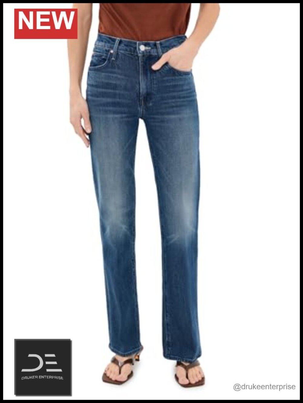 Women's Petite High Rise Flare Jeans Low Stretch Denim